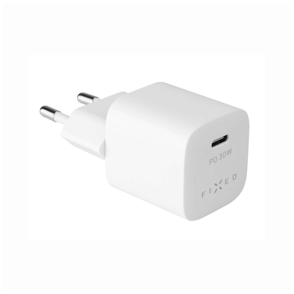 Punjač mreže Fixed Mini, 30W, 3A, 1 x USB-C, Beli