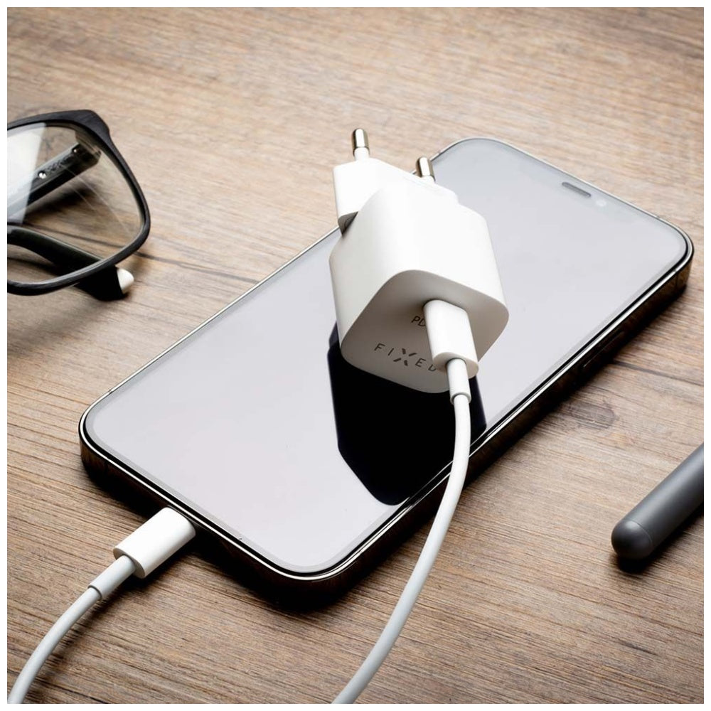 Punjač mreže Fixed Mini, 30W, 3A, 1 x USB-C, Beli