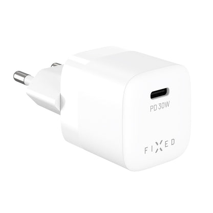 Punjač mreže Fixed Mini2, 30W, 3A, 1 x USB-C, Beli