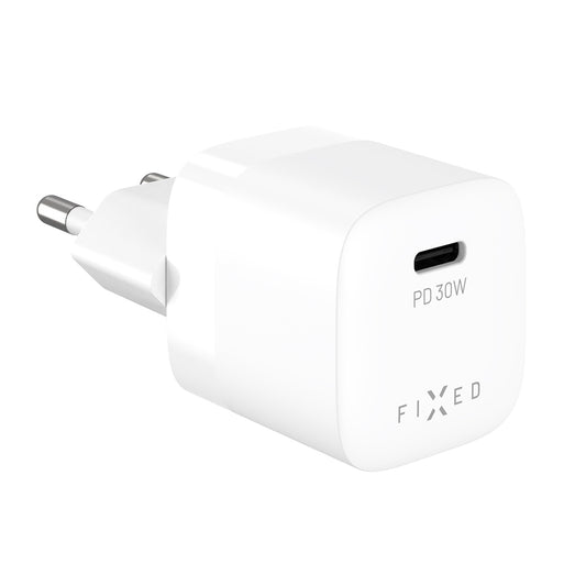 Punjač mreže Fixed Mini2, 30W, 3A, 1 x USB-C, Beli