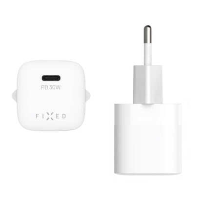 Punjač mreže Fixed Mini2, 30W, 3A, 1 x USB-C, Beli