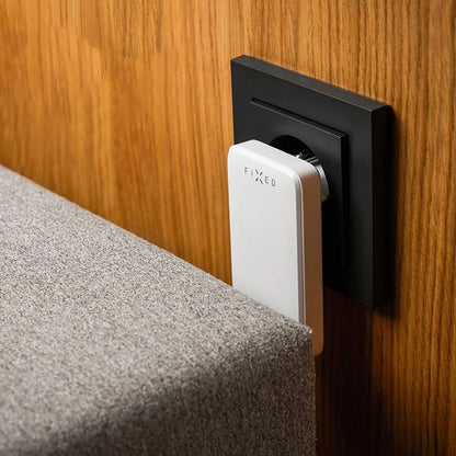 Punjač mreže Fixed Slim, 45W, 3A, 2 x USB-C, Beli