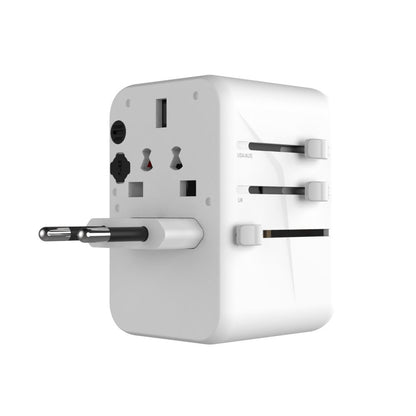 Punjač mreže Fixed Travel, 65W, 3.25A, 2 x USB-A - 3 x USB-C, Beli