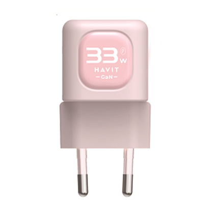 Punjač mreže HAVIT UC230, 33W, 3A, 1 x USB-A - 1 x USB-C, Roze