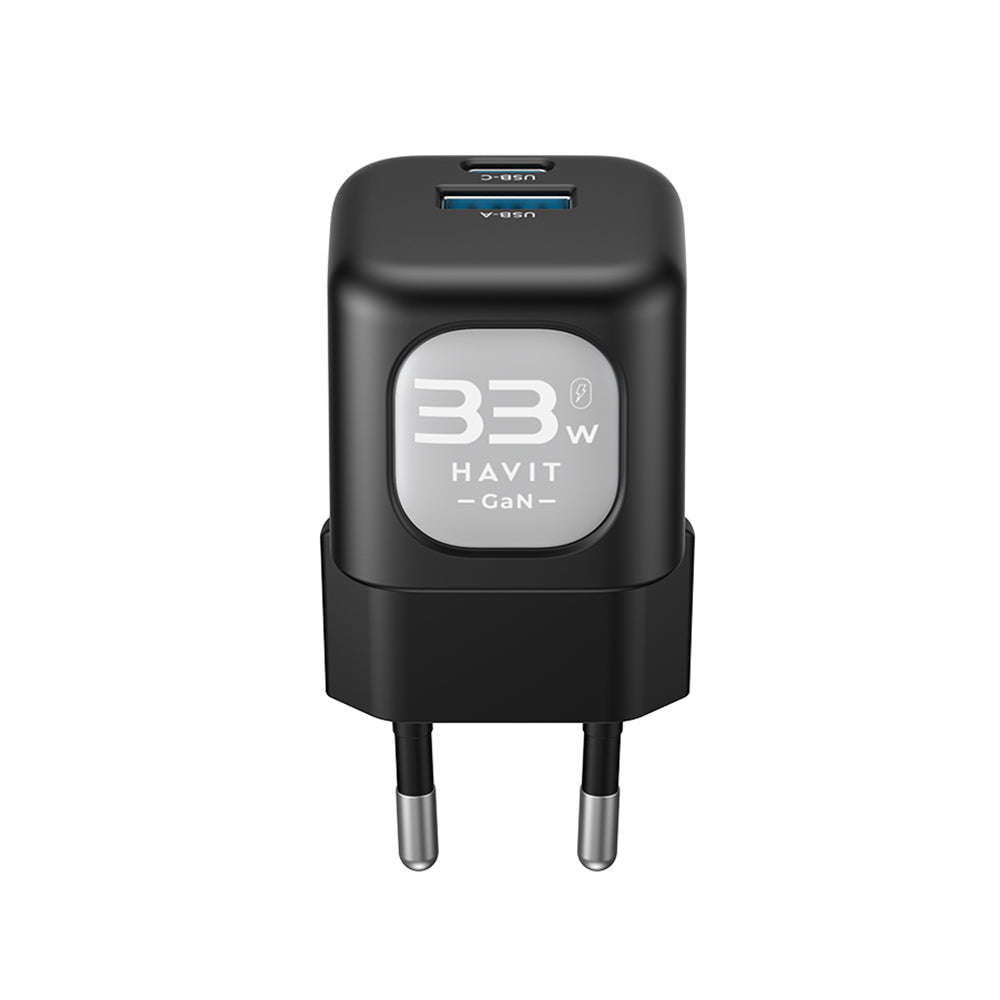 Punjač mreže HAVIT UC230, 33W, 3A, 1 x USB-A - 1 x USB-C, Roze