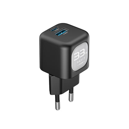 Punjač mreže HAVIT UC230, 33W, 3A, 1 x USB-A - 1 x USB-C, Roze