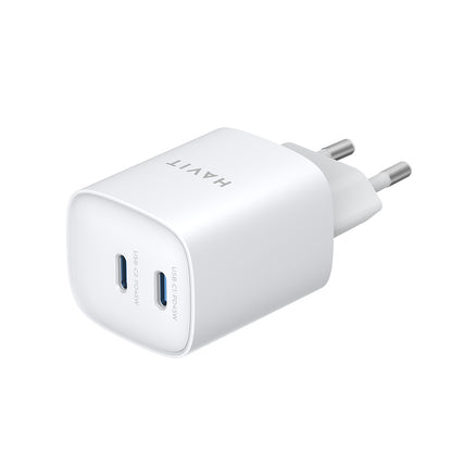Punjač Mreža HAVIT UC45W, 45W, 3A, 2 x USB-C, Beli