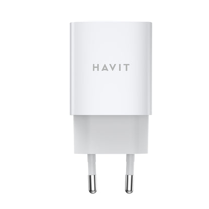Punjač Mreža HAVIT UC45W, 45W, 3A, 2 x USB-C, Beli