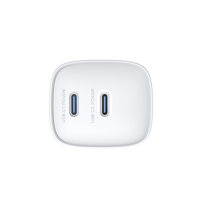 Punjač Mreža HAVIT UC45W, 45W, 3A, 2 x USB-C, Beli