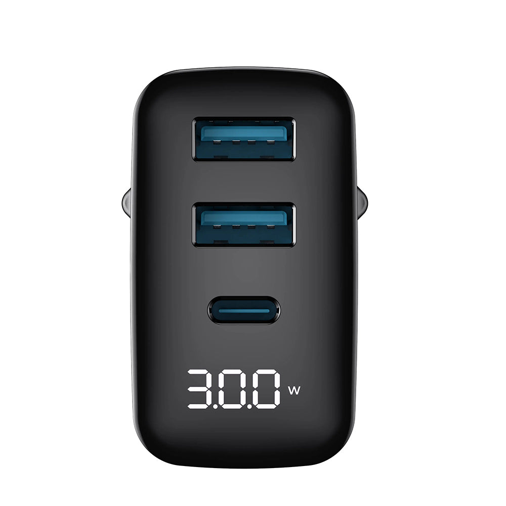 Punjač za mrežu HAVIT UCLE001, 30W, 3A, 2 x USB-A - 1 x USB-C, Crni