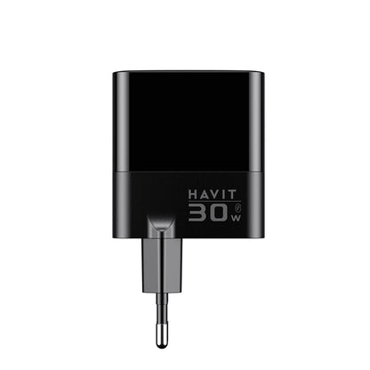 Punjač za mrežu HAVIT UCLE001, 30W, 3A, 2 x USB-A - 1 x USB-C, Crni