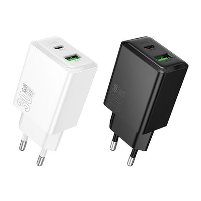 Punjač za mrežu HOCO N71, 30W, 3A, 1 x USB-A - 1 x USB-C, Beli