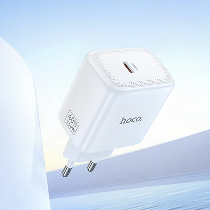 Punjač za mrežu HOCO N83, 40W, 3A, 1 x USB-C, Bela