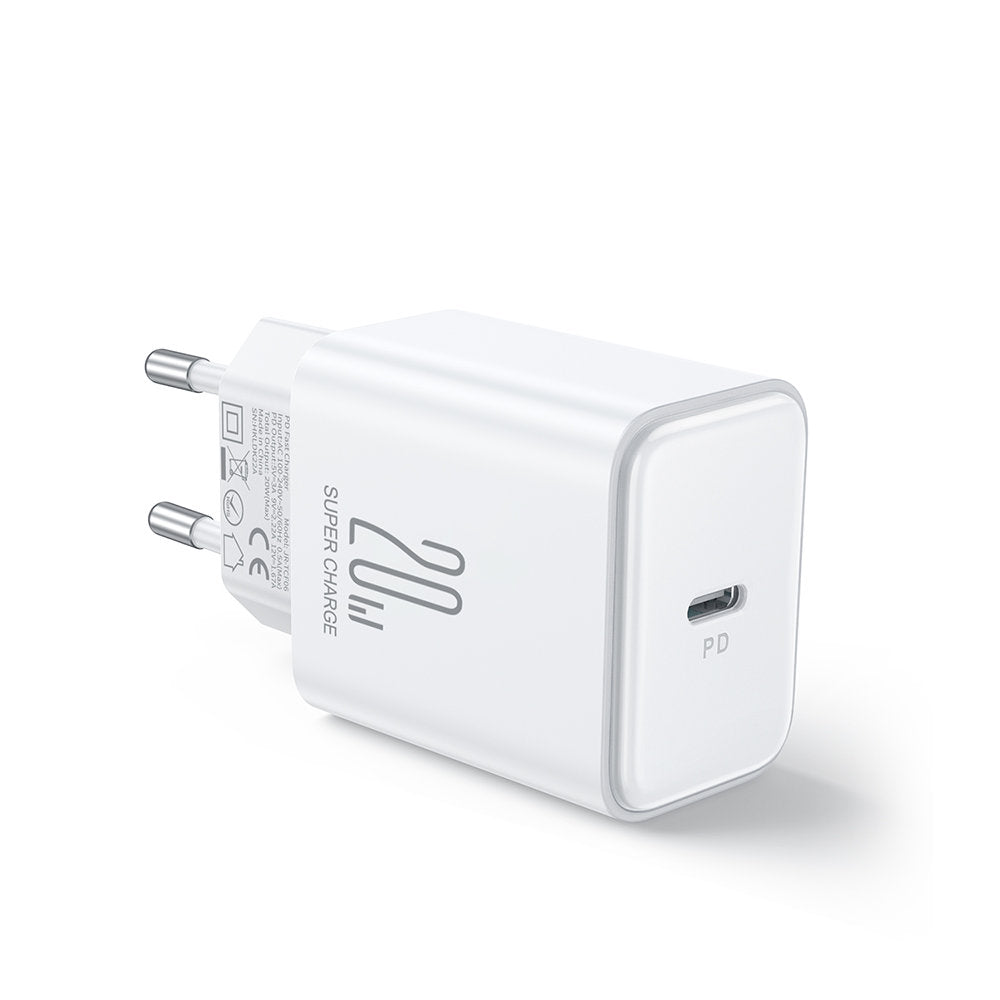 Network Charger Joyroom JR-TCF06, 20W, 3A, 1 x USB-C, White 