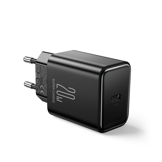 Network Charger Joyroom JR-TCF06, 20W, 3A, 1 x USB-C, Black 