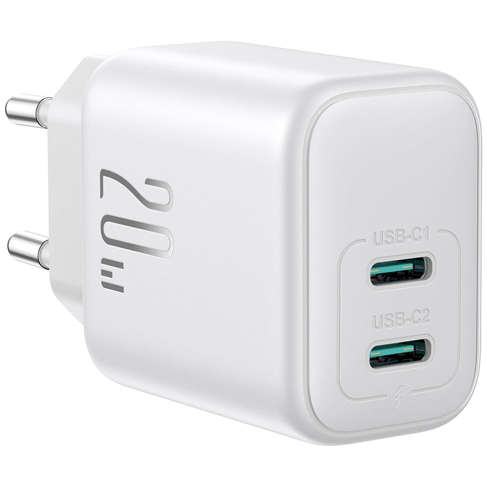 Punjač Mreža Joyroom JR-TCF12, 20W, 3A, 2 x USB-C, Bela