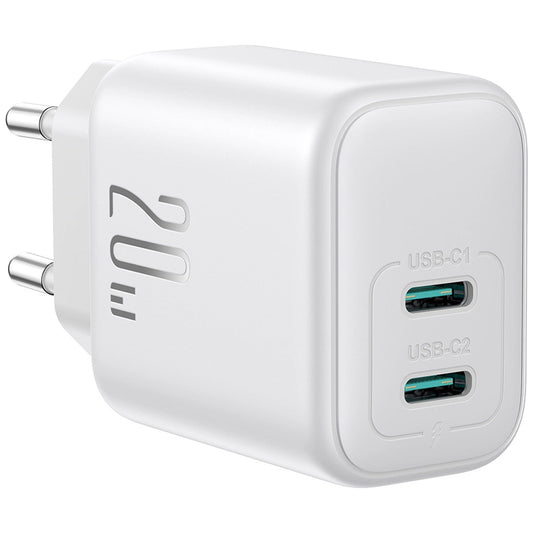 Punjač Mreža Joyroom JR-TCF12, 20W, 3A, 2 x USB-C, Bela