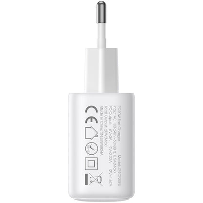 Punjač Mreža Joyroom JR-TCF12, 20W, 3A, 2 x USB-C, Bela