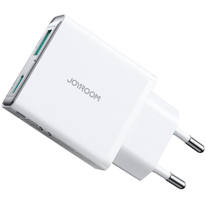 Punjač za mrežu Joyroom JR-TCF14, 20W, 3A, 1 x USB-A - 1 x USB-C, Beli