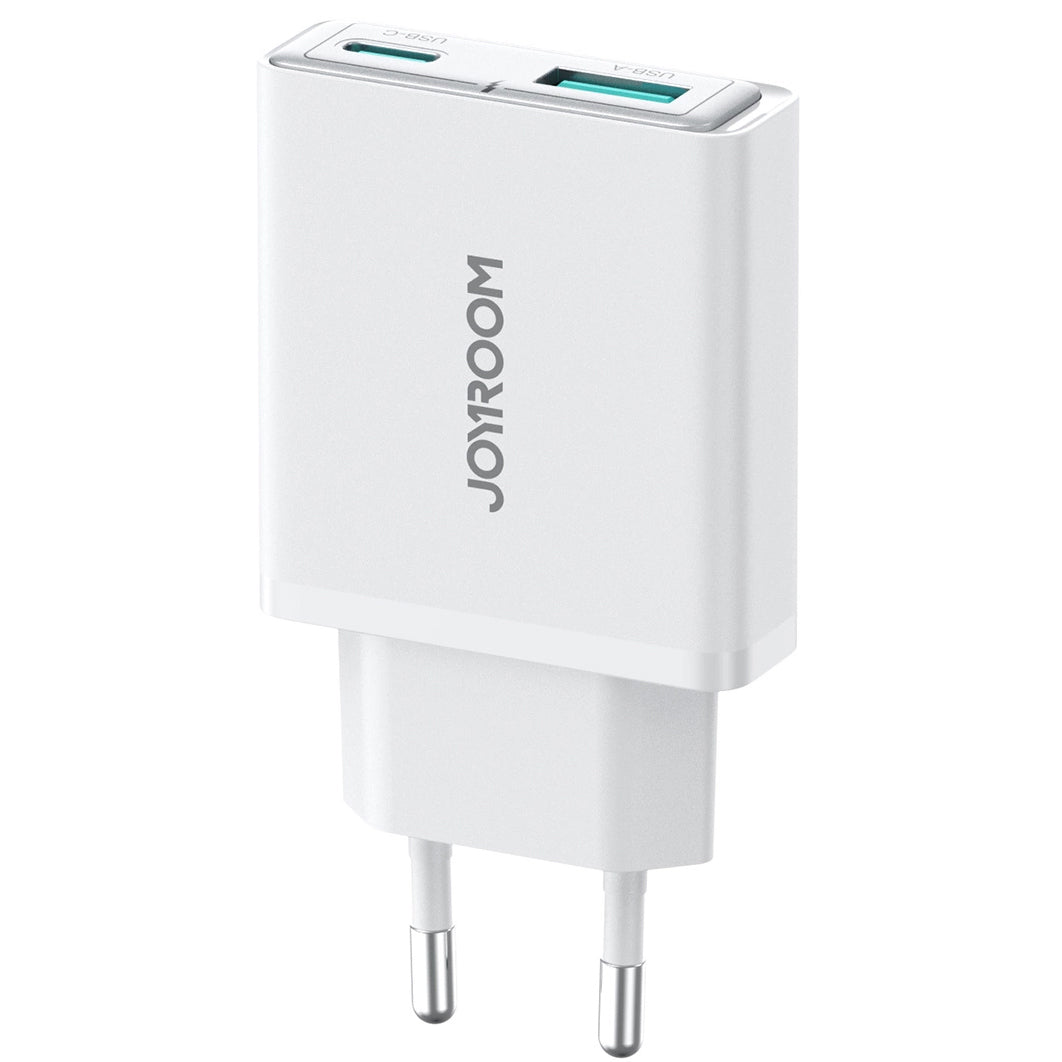 Punjač za mrežu Joyroom JR-TCF14, 20W, 3A, 1 x USB-A - 1 x USB-C, Beli