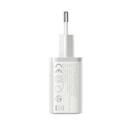 Punjač mreže Joyroom JR-TCF15, 30W, 5A, 1 x USB-A - 1 x USB-C, Beli