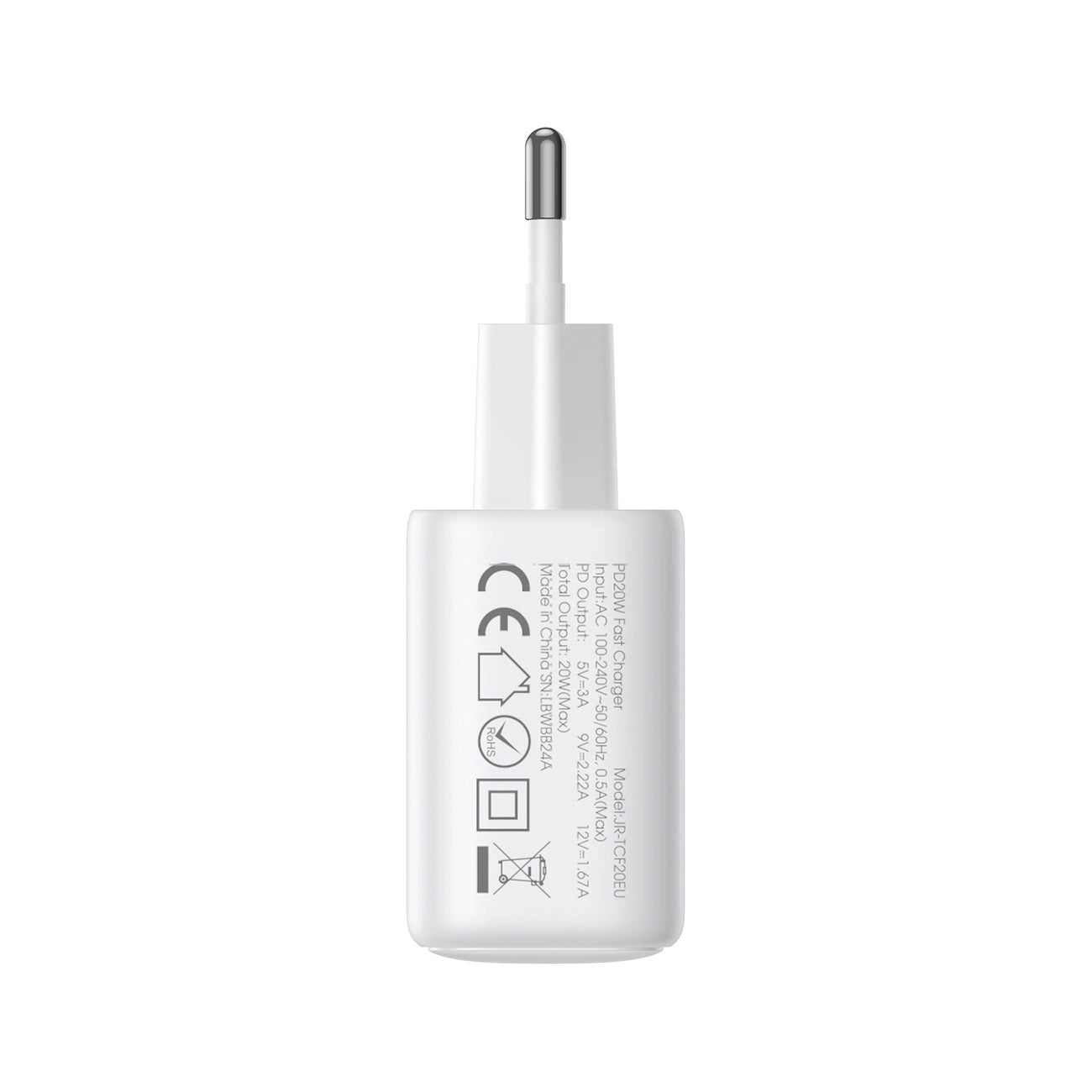 Punjač Mreže Joyroom JR-TCF21, 20W, 3A, 1 x USB-A - 1 x USB-C, Beli