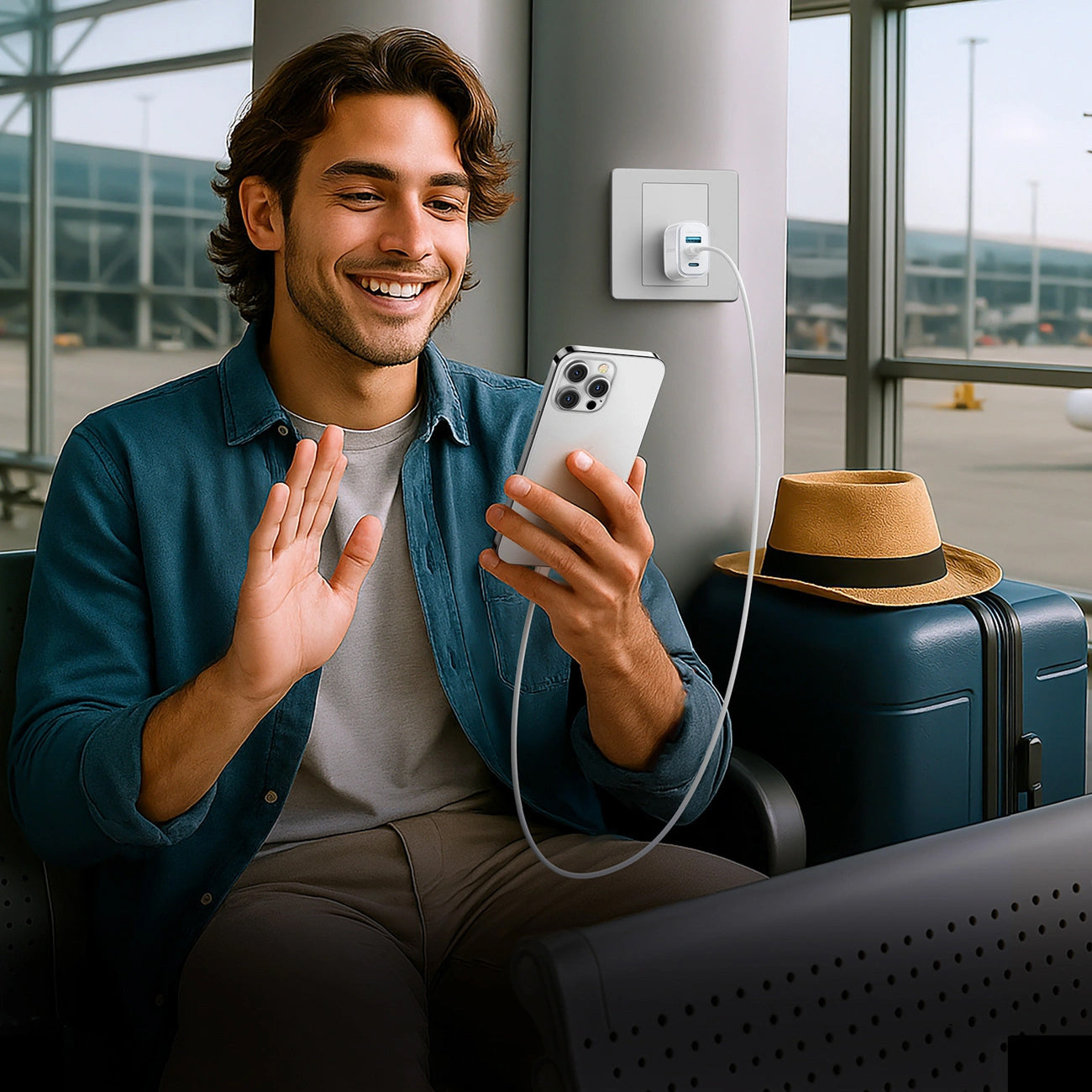 Punjač za mrežu Joyroom JR-TG6, 30W, 3A, 1 x Lightning - 1 x USB-A - 1 x USB-C, Bela