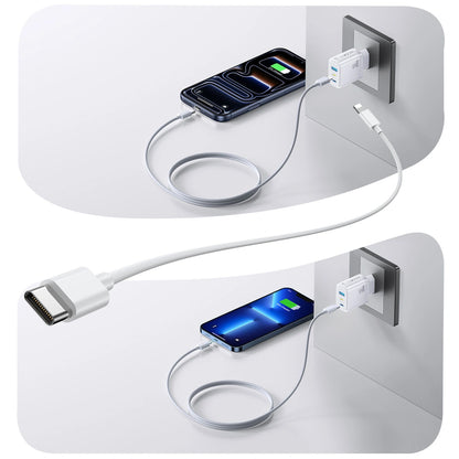 Punjač za mrežu Joyroom JR-TG6, 30W, 3A, 1 x Lightning - 1 x USB-A - 1 x USB-C, Bela