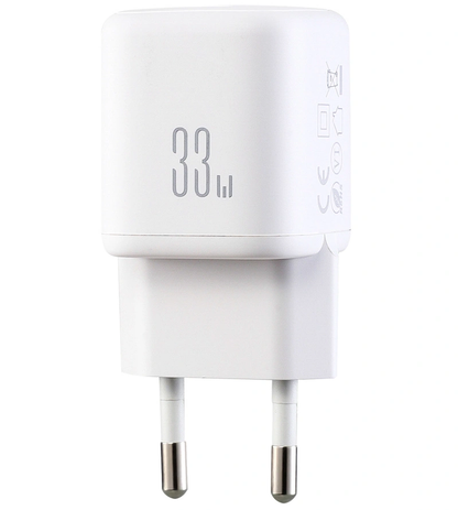 Punjač mreže Joyroom JR-TG7, 33W, 3A, 1 x USB-A - 1 x USB-C, Beli
