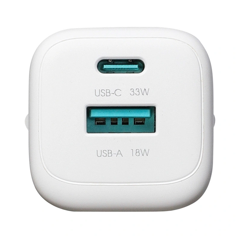 Punjač mreže Joyroom JR-TG7, 33W, 3A, 1 x USB-A - 1 x USB-C, Beli