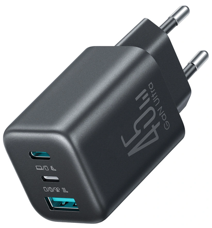 Punjač za mrežu Joyroom JR-TO1, 45W, 3A, 1 x Lightning - 1 x USB-A - 1 x USB-C, Crna
