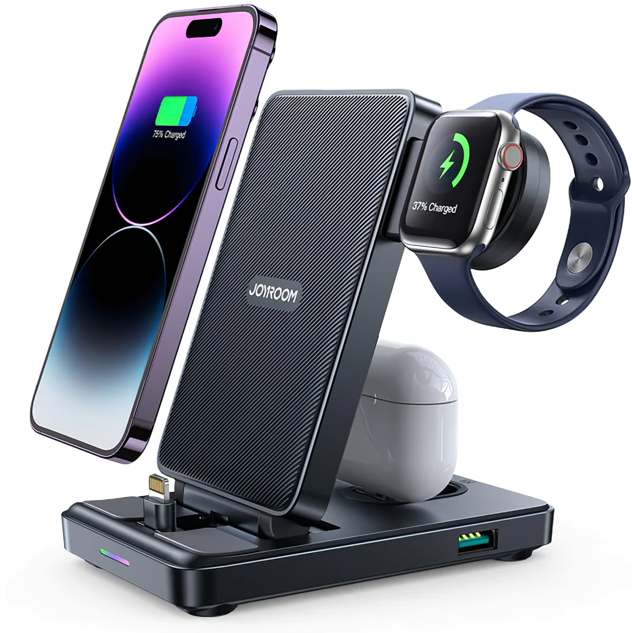 Joyroom JR-WQS02 Foldable 4in1, 7.5W, Black 