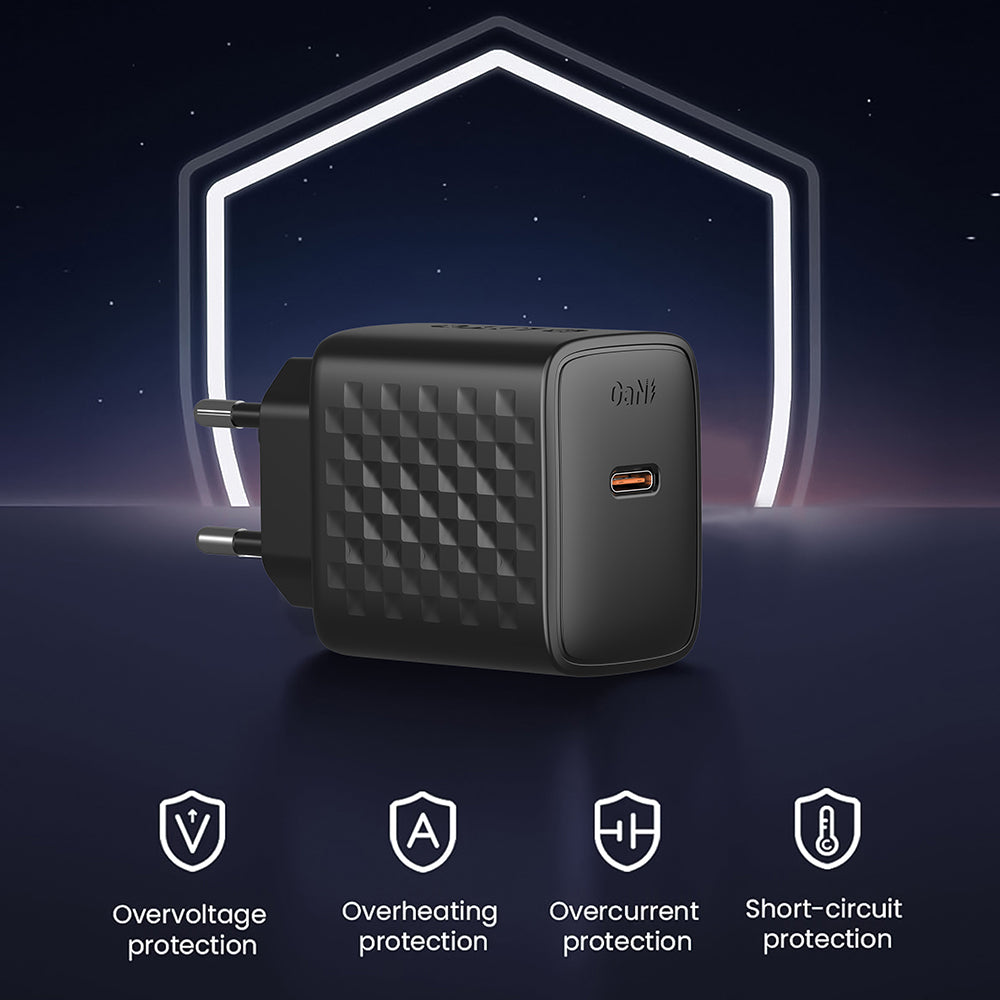 Punjač Mreža Lito LC13, 20W, 3A, 1 x USB-C, Crni