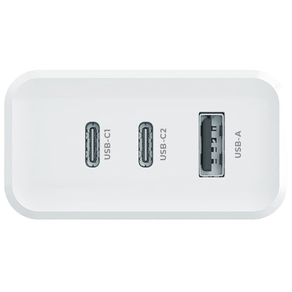 MaXlife Network Charger MXTC-07-45ACC, 45W, 3A, 1 x USB-A - 2 x USB-C, White 