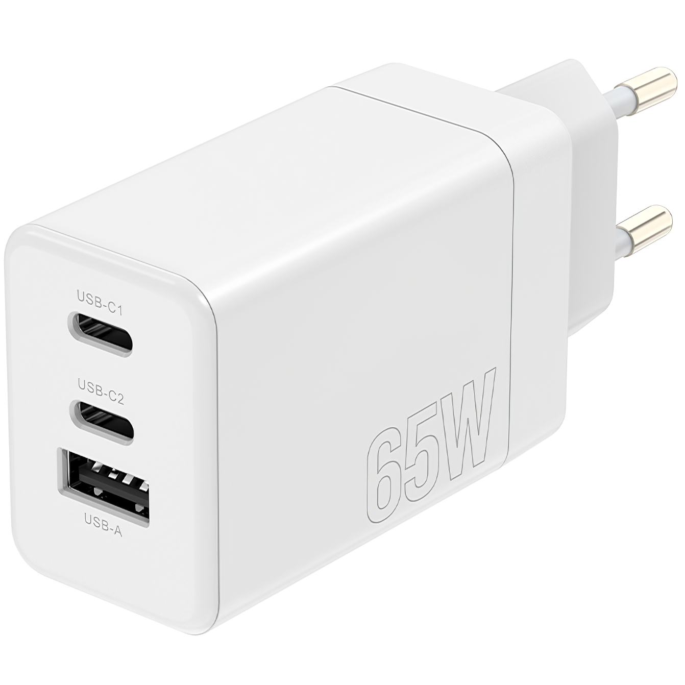 MaXlife Network Charger MXTC-08-65ACC, 65W, 3.25A, 1 x USB-A - 2 x USB-C, White 