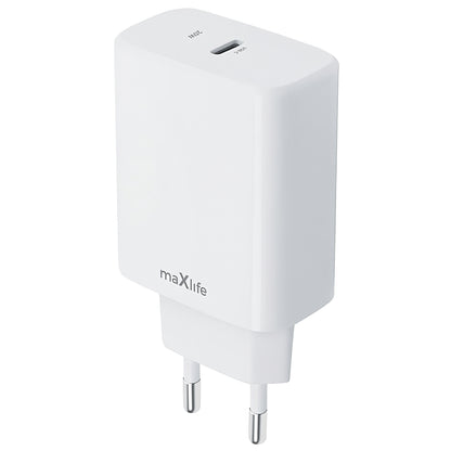 MaXlife MXTC-10-20C Network Charger, 20W, 3A, 1 x USB-C, White 