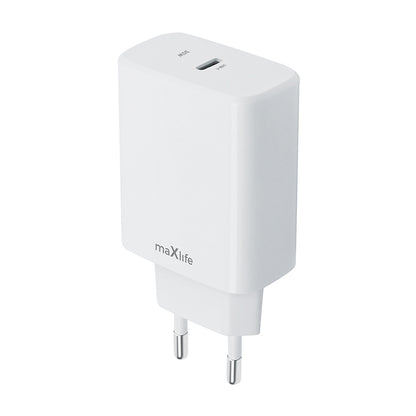 Punjač za mrežu MaXlife MXTC-10-30C, 30W, 3A, 1 x USB-C, Beli