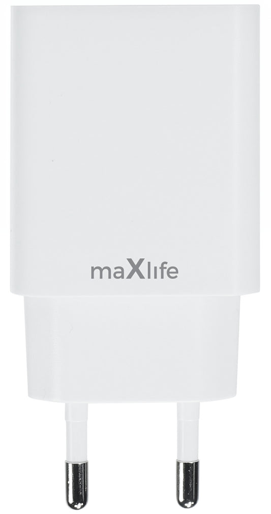 Punjač za mrežu MaXlife MXTC-13-20AC, 20W, 3A, 1 x USB-A - 1 x USB-C, Beli