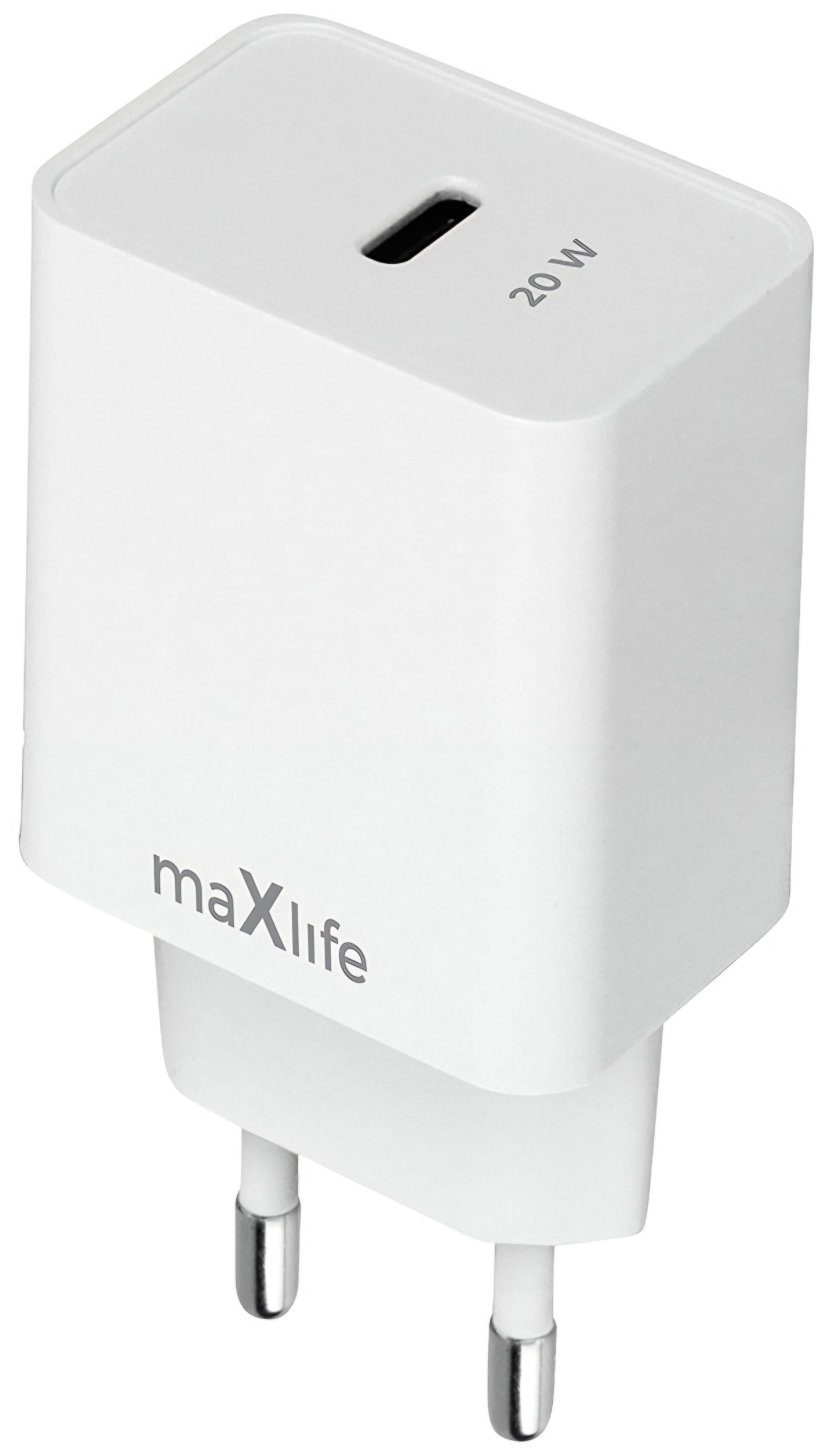 Punjač za mrežu MaXlife MXTC-13-20C, 20W, 3A, 1 x USB-C, Bela