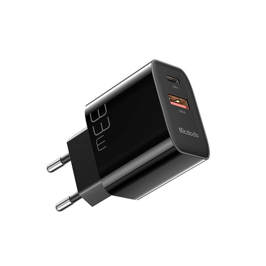 Mrežni punjač McDodo CH-0921, 33W, 3A, 1 x USB-A - 1 x USB-C, Crni