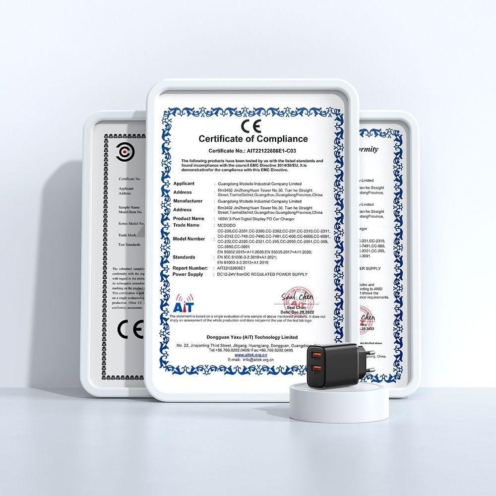 Mrežni punjač McDodo CH-5070 Beryllium, 12W, 2.4A, 2 x USB-A, Crni