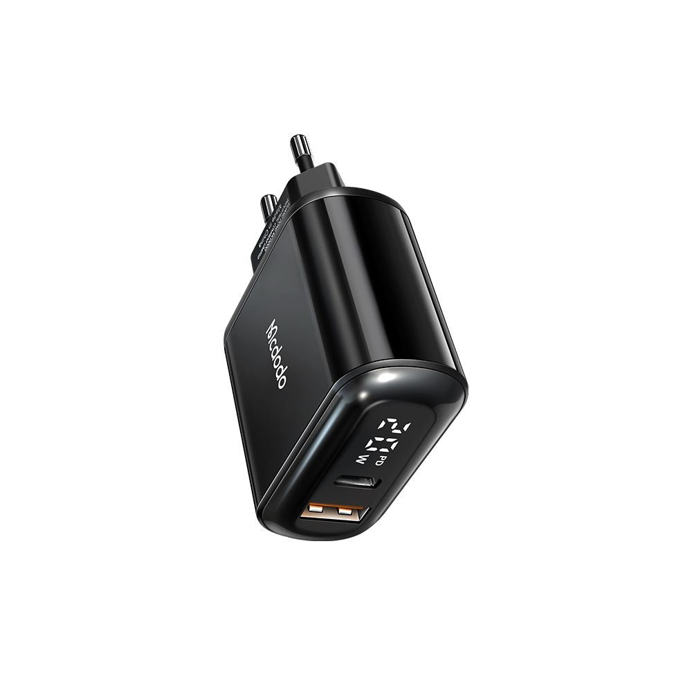 Mrežni punjač McDodo CH-7170 Chocolate Display, 20W, 3A, 1 x USB-A - 1 x USB-C, Crni