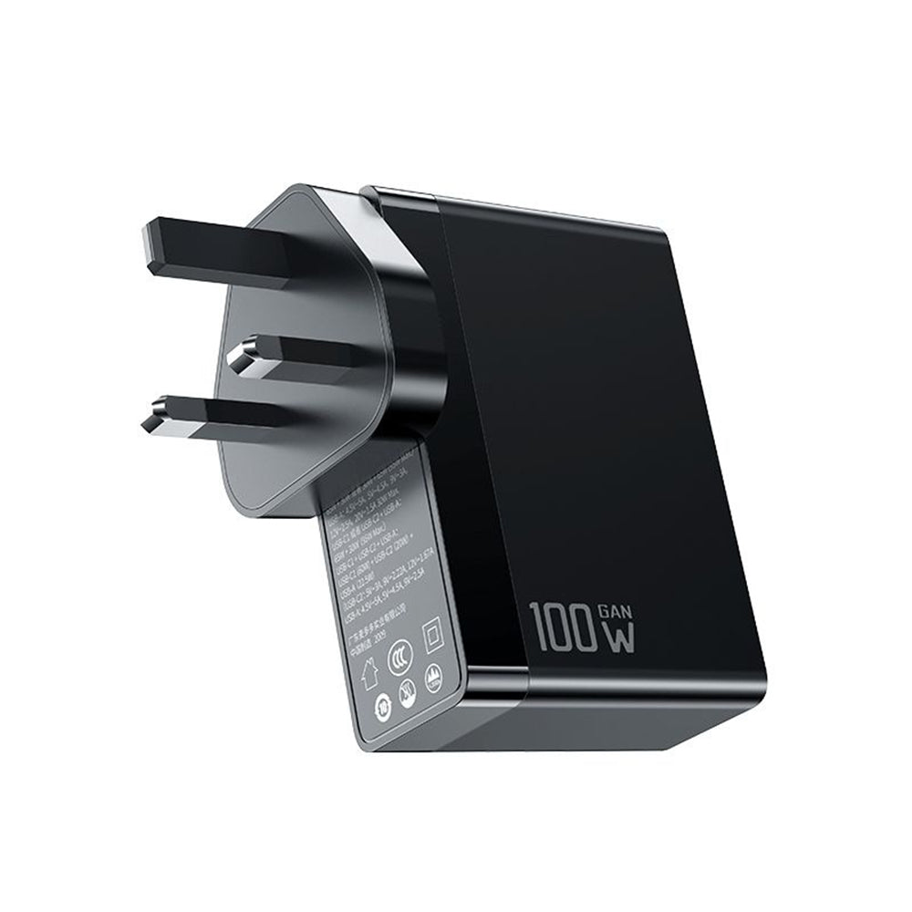 Mrežni punjač McDodo CH-8101 Pro Nuc AR Power Travel, 100W, 5A, 1 x USB-A - 2 x USB-C, Crni