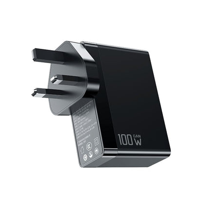 Mrežni punjač McDodo CH-8101 Pro Nuc AR Power Travel, 100W, 5A, 1 x USB-A - 2 x USB-C, Crni