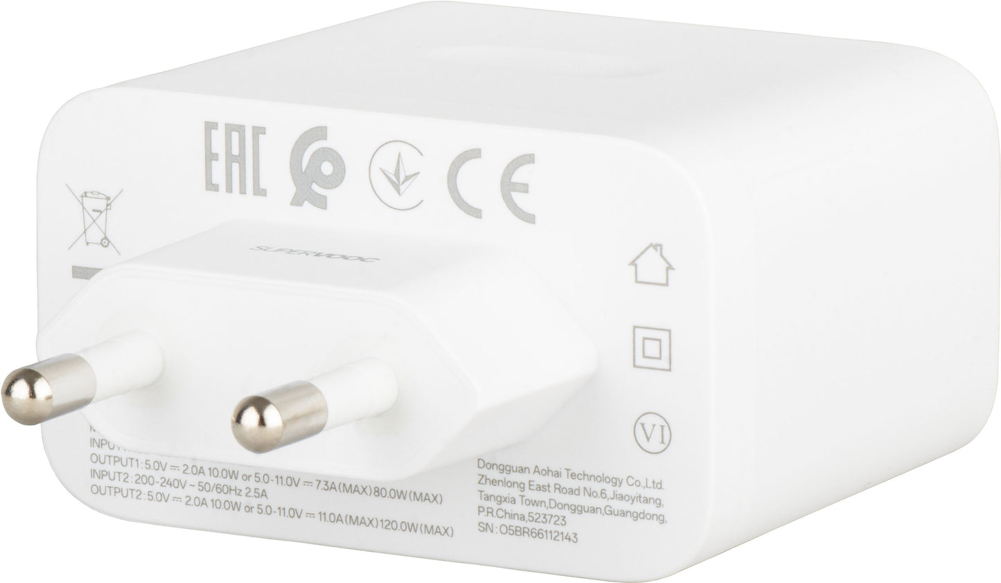 Punjač za mrežu OnePlus, 120W, 1 x USB-A, Bela