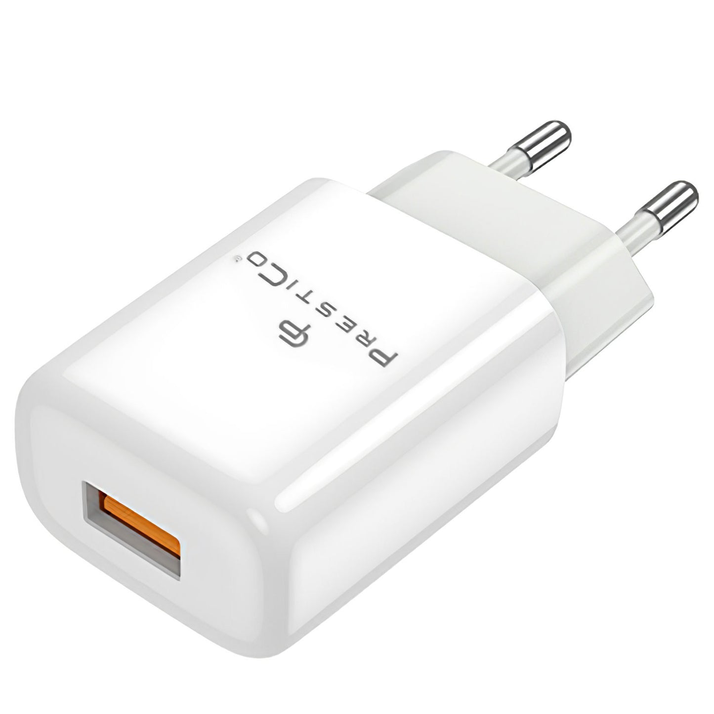 Punjač za mrežu Prestico F7, 12W, 2.4A, 1 x USB-A, Beli