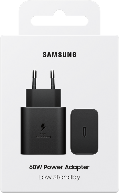 Punjač Samsung mreže, 60W, 3A, 1 x USB-C, Crni EP-T6010NBEGWW