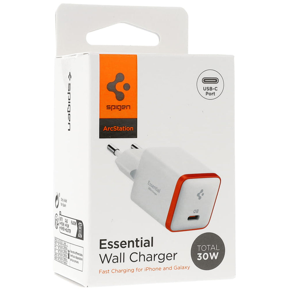Mrežni punjač Spigen EE301EU Essential, 30W, 3A, 1 x USB-C, Bela ACH08449
