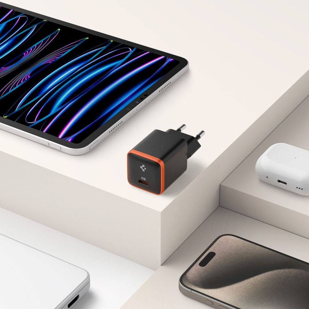 Punjač Mreže Spigen EE301EU Essential, 30W, 3A, 1 x USB-C, Crni ACH08448