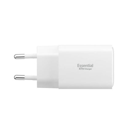 Punjač za mrežu Spigen EE473EU Essential, 47W, 3A, 1 x USB-A - 2 x USB-C, Beli ACH09464
